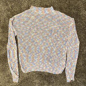 Lightweight Crochet Style Pastel Sweater